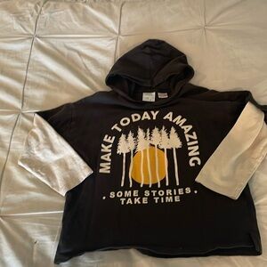 Zara hooded shirt